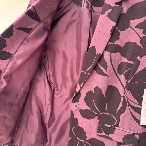 Liz Claiborne Kate Women’s Sz 6 Purple Floral Blazer Jacket Classic Fit NWT $79 - Picture 9 of 11